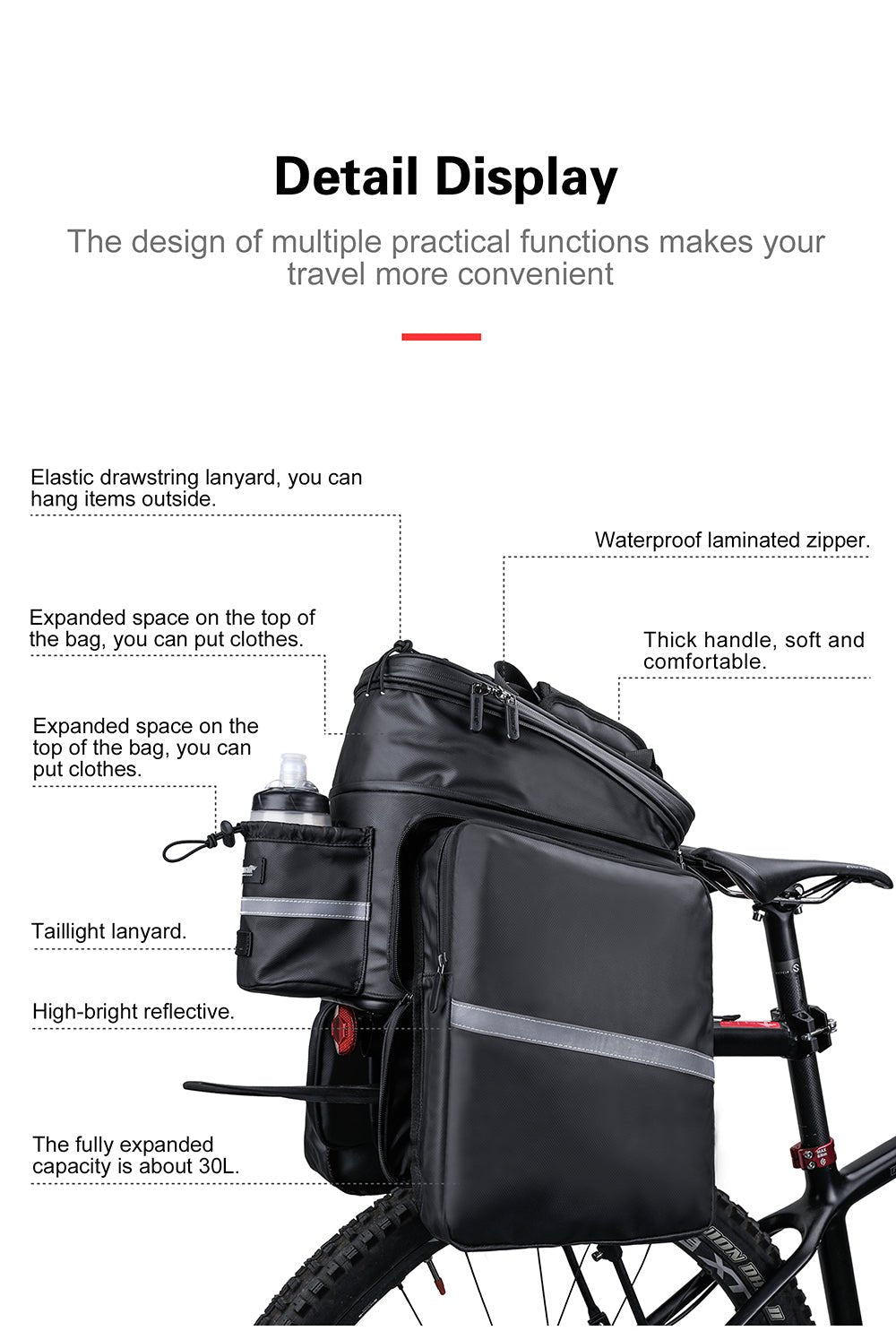 Rhinowalk Trunk Bag - Alter Ego Bikes