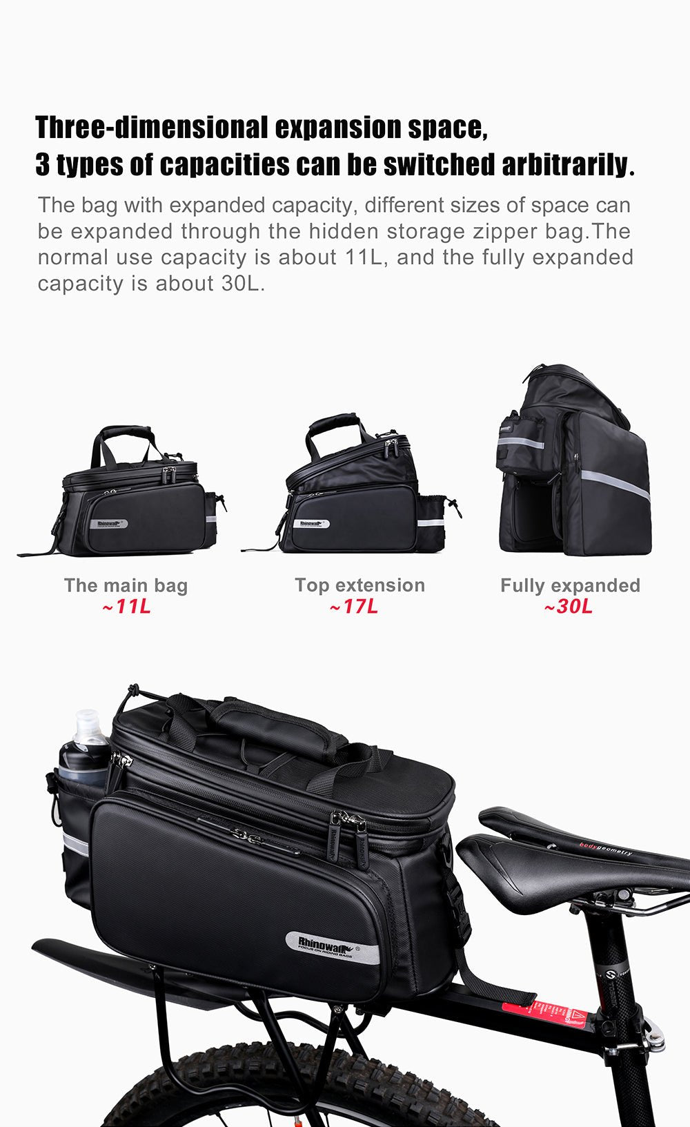 Rhinowalk Trunk Bag - Alter Ego Bikes